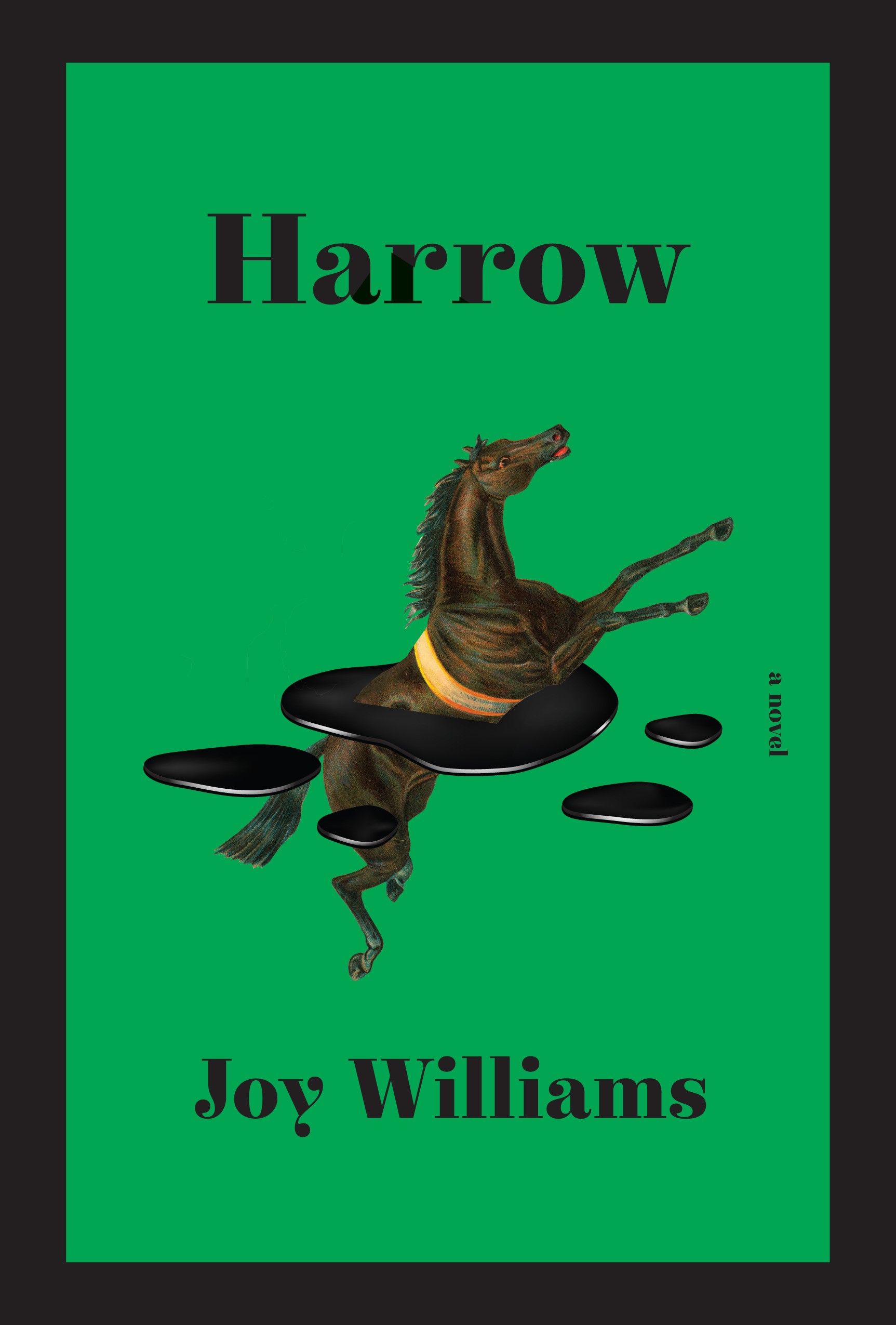 The black and green cover of "Harrow" 